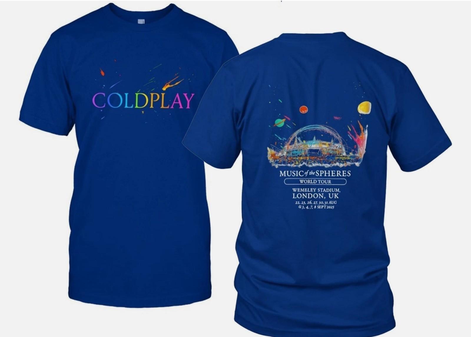 HOT!!! Coldplay Wembley Stadium. London, UK 2026 Tour Shirt L