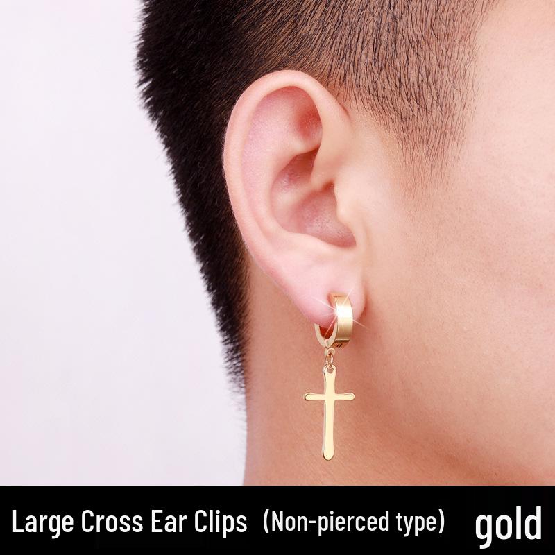 

Baosalina Титановая сталь Клипсы-крестики для мужчин без прокола – Гипоаллергенные серьги из нержавеющей стали.