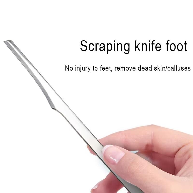 1 Pcs Stainless Steel Scraper Foot Dead Skin Remover Professional Pedicure Tools Callus Knife Scraping Multifunctional