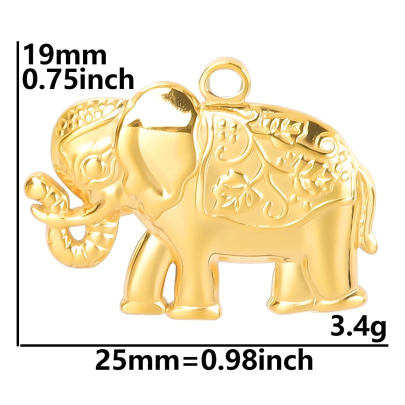 Punk Animal Charm Butterfly Spider Insect Pendant Stainless Steel Charms For Jewelry Making Supplies Real Gold Plated Breloques