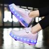 Inline Skates with LED Lights for All Ages - Single Wheel Roller Shoes for Men, Women, and Children