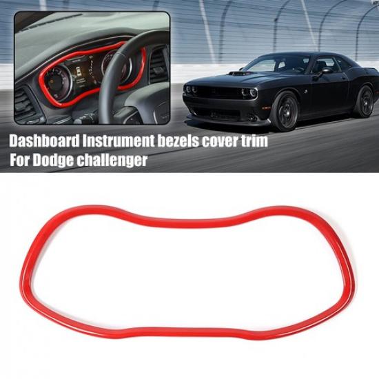 Red Inner Dashboard trument Decoration Cover Trim for Dodge Challenger 2015+