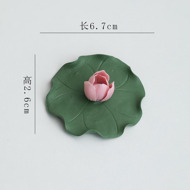 Keramisch Handwerk Handgemaakt Lotus Aroma Houder Wierookbrander Kunstbloem Waterlelie Decoratieve Beeldjes Huisdecoratie