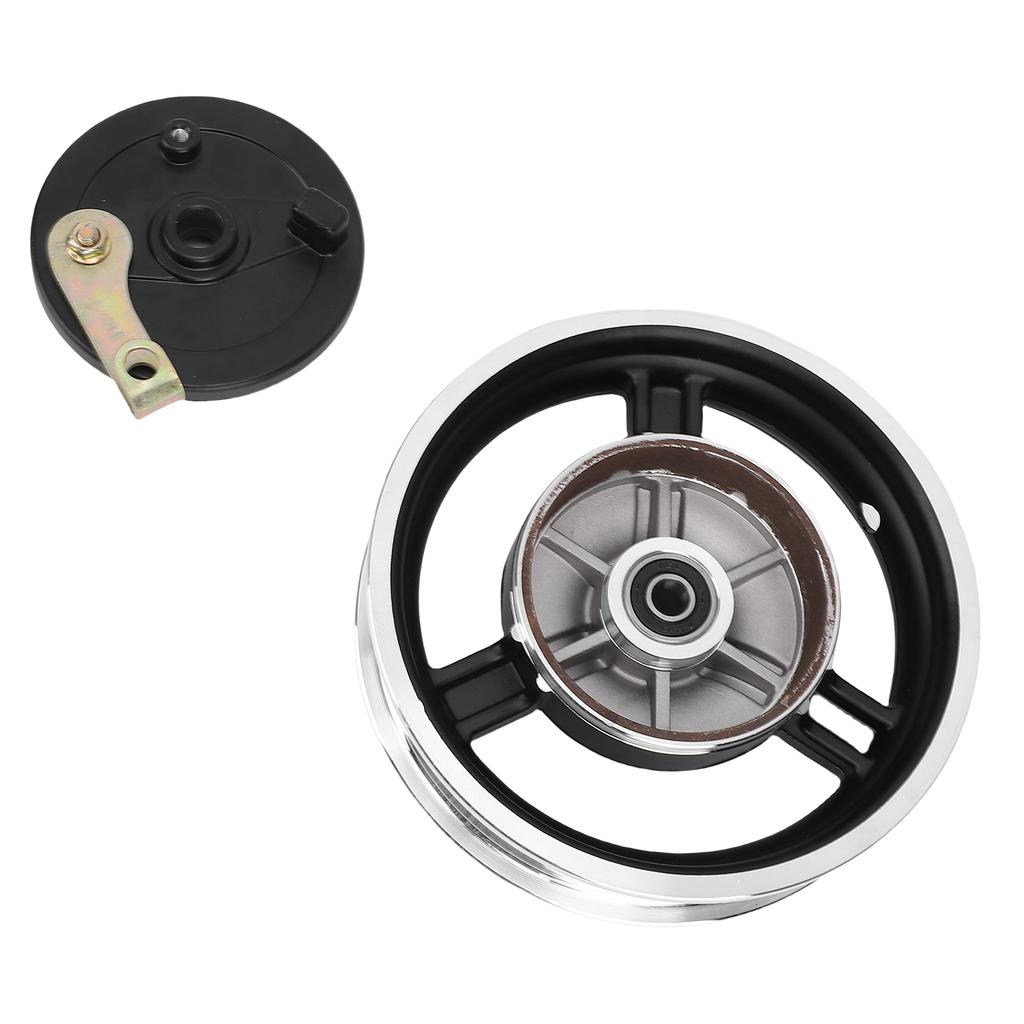 M12 10 Inch Wheel Rim with Drum Brake High Strength Metal for 10X3.0 10X2.5 Tires Electric Scooter Motorcycle
