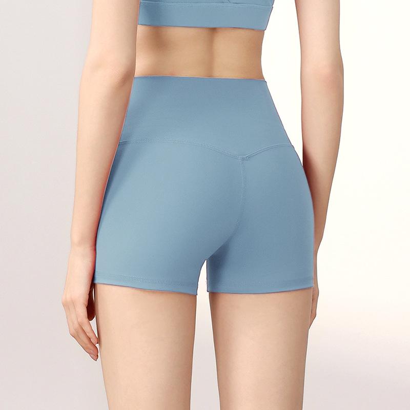 Sports Shorts Spring and Summer New Solid Color Yoga Shorts Tight High Waist Elastic Sports Fitness Three-point Yoga Pants Women
