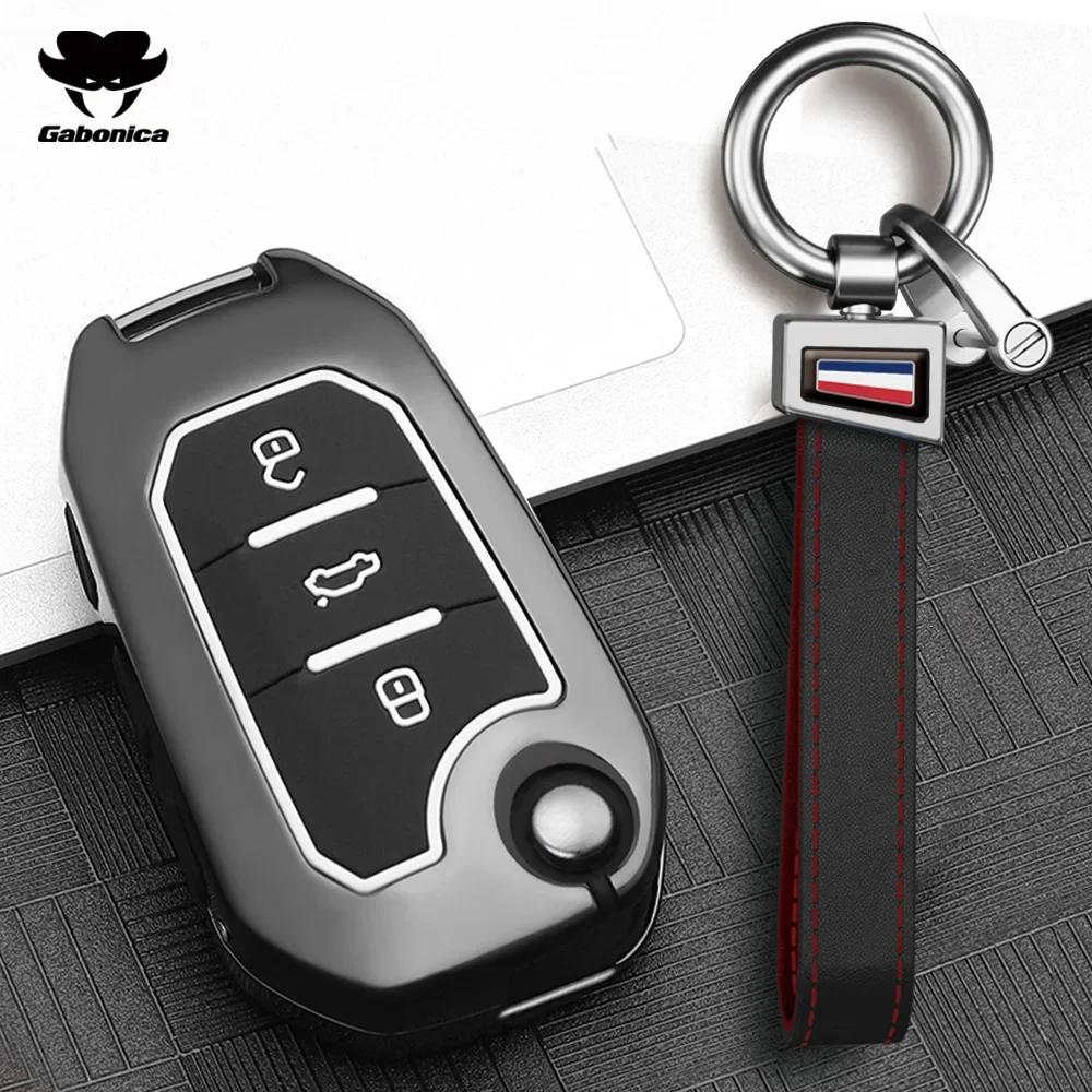New Zinc Alloy Shell For Peugeot Gt 208 2008 308 3008 408 508 107 301 Citroen C4 Cactus C5 Ds4 Ds5 Car Key Cover Case Holder Fob