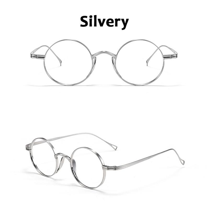 

Japanese Style Handmade Retro Oval Round Glasses Frame Men Pure Titanium Eyeglasses Luxury Blue Light Resistant Lenses Frames No Lens