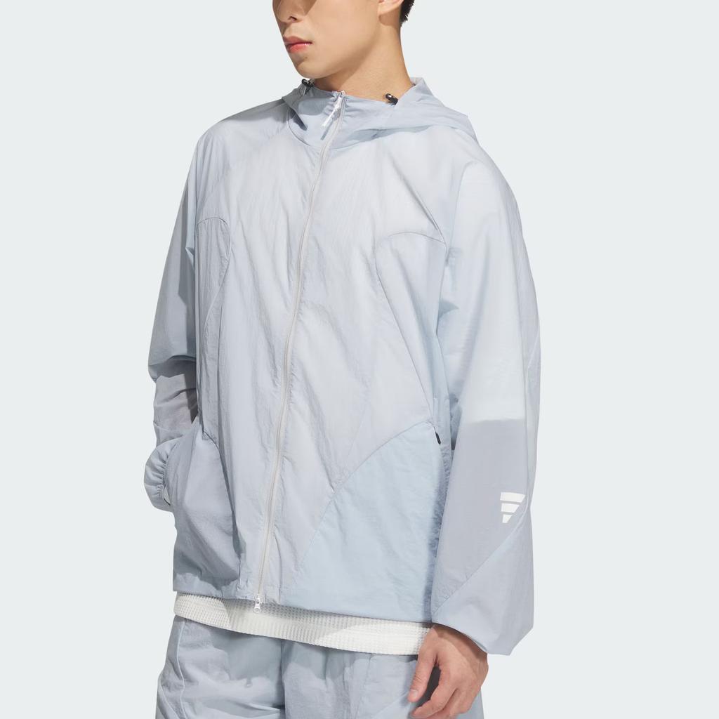 Adidas Fos Ss25 Fashion Comfortable Casual Zip Jacket Unisex Jacket Blue JZ8714