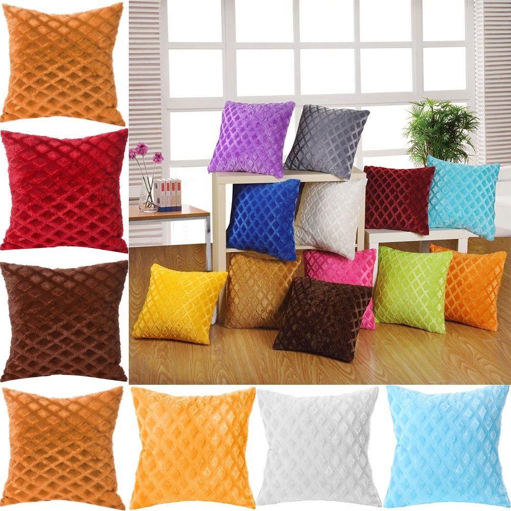 Soft Car Seat Home Decor Cushion Cover Throw Pillow Cases Winter Warm Corduroy