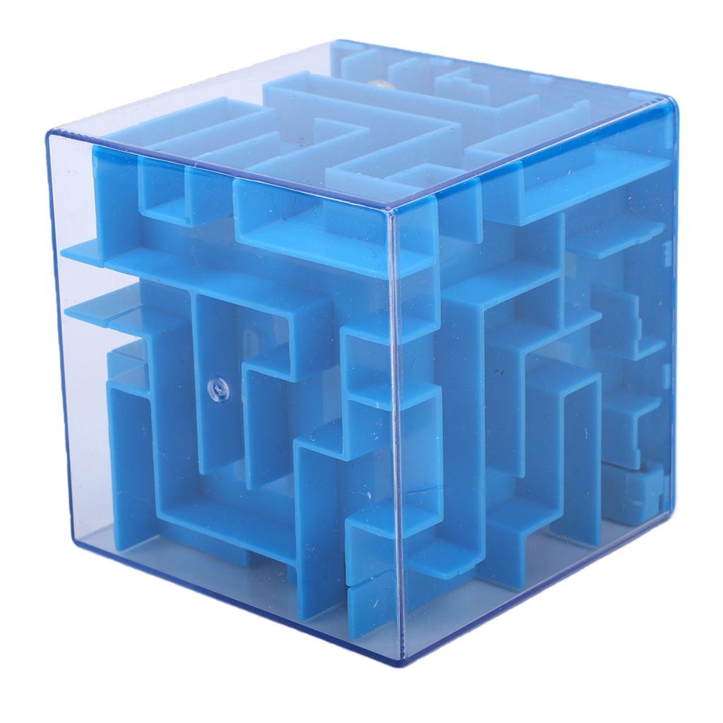 8.5cm Large 3D Maze Puzzle Toy Transparent Labyrinth Money Bank Cube Bead Magic Block for Kids