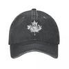 Kanadische Flagge Gegründet 1867 Jubiläum Unisex Stil Baseballkappen Used Washed Kappen Hut Retro Workouts Snapback Kappe