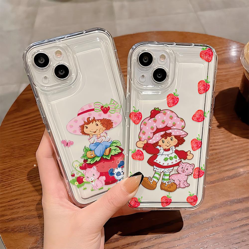Cute S-Strawberry S-Shortcake Phone Case For Samsung Galaxy A55 A35 A15 A54 A34 A24 A14 A05 A13 A73 A53 A33 A23 4G 5G Back Cover