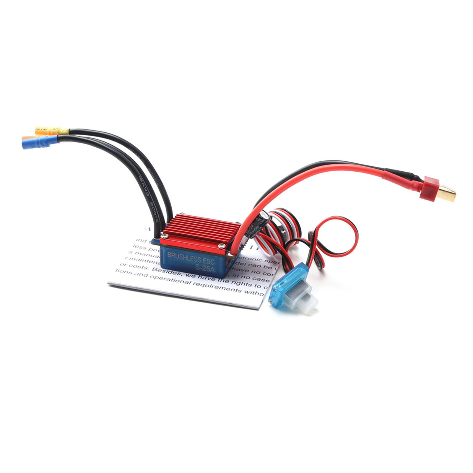 Moteur sans balais S2430 7200KV, 4P, sans capteur, 25a, ESC, contrôleur de vitesse électrique, programmation 7200KV rouge
