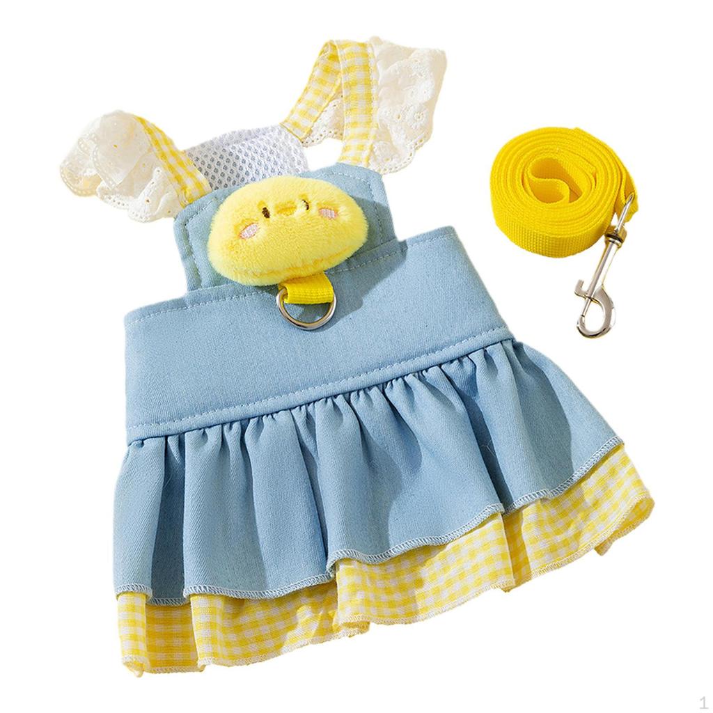 , Dog Harness Dress, Pet Cat Clothes, Costume, Party Cute Doggy