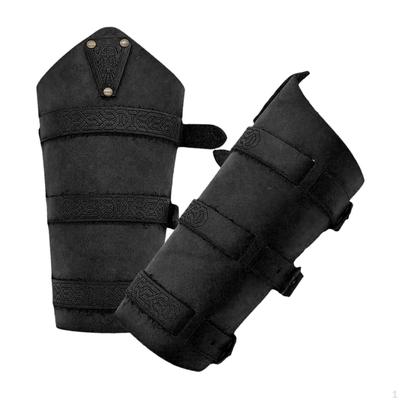 2 X Armschienen Handgelenkschützer PU Vintage Kostüm Requisiten für Erwachsene Armband Arm Mottoparty