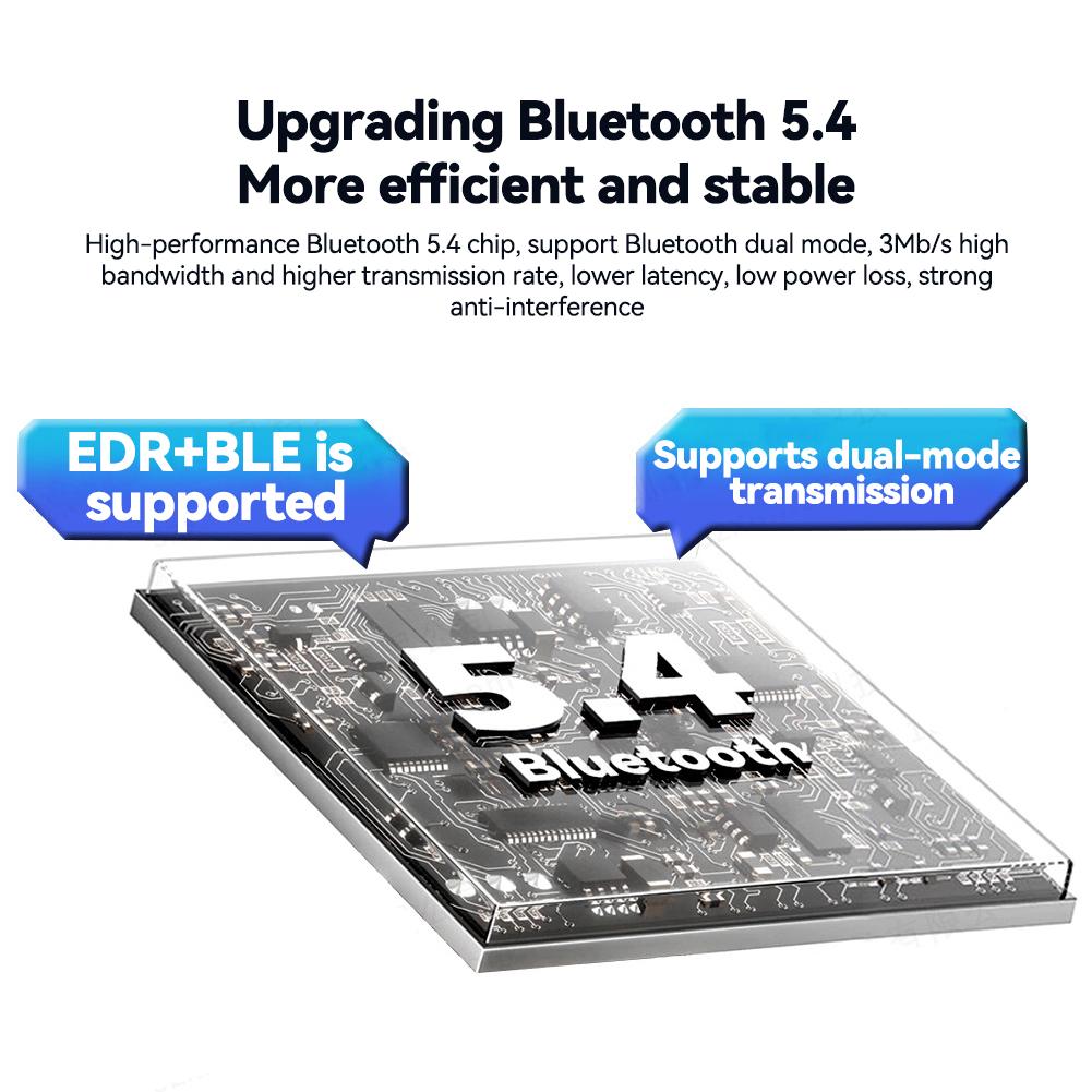 USB Bluetooth 5.4 Adapter Receiver Transmitter Drive Free for PC Speaker Wireless Mouse Keyboard Music Audio