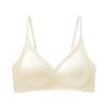 Traceless jelly soft support upper support gathering bra anti-sagging light luxury light-sensitive satin seamless underwear