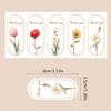 100 Stickers Vintage Exquisite Floral Thank You Stickers Oval EnglishThankYouSealing Label Thank You
