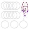 10Pcs Dreamcatcher Circle Hoops 20Cm White Plastic Rings for DIY Wall Hanging Crafts Tassel Frame Decor Supplies