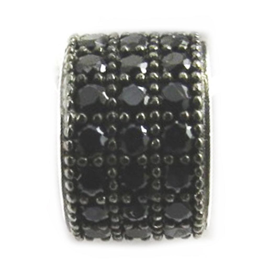 Les Trésors De Lily [M1114] - Pendentif Argent 'Sissi' noir