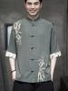 2024 Men's Retro Hong Kong Style Summer Shirt - Loose, Unique Design, Trendy Top.
