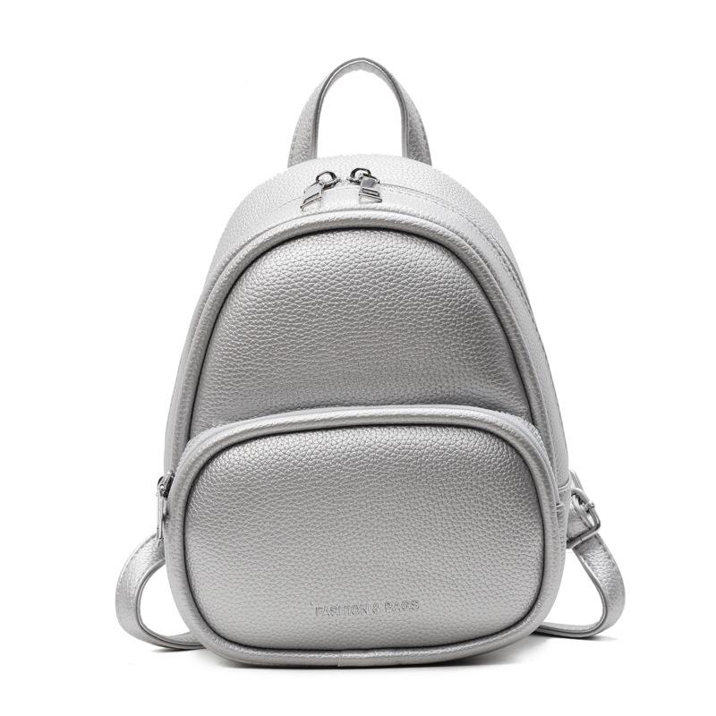 Fashion mini small bag women's new spring backpack simple texture travel small backpack
