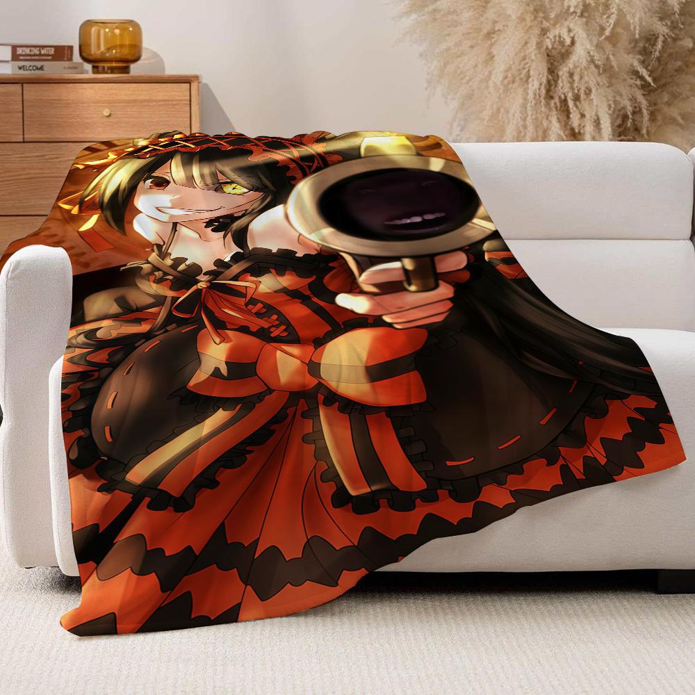 Anime role Kurumi Tokisaki Blanket For Sofa Office Bed Plane Travel Sleep Read Relax Camping Soft And Warm