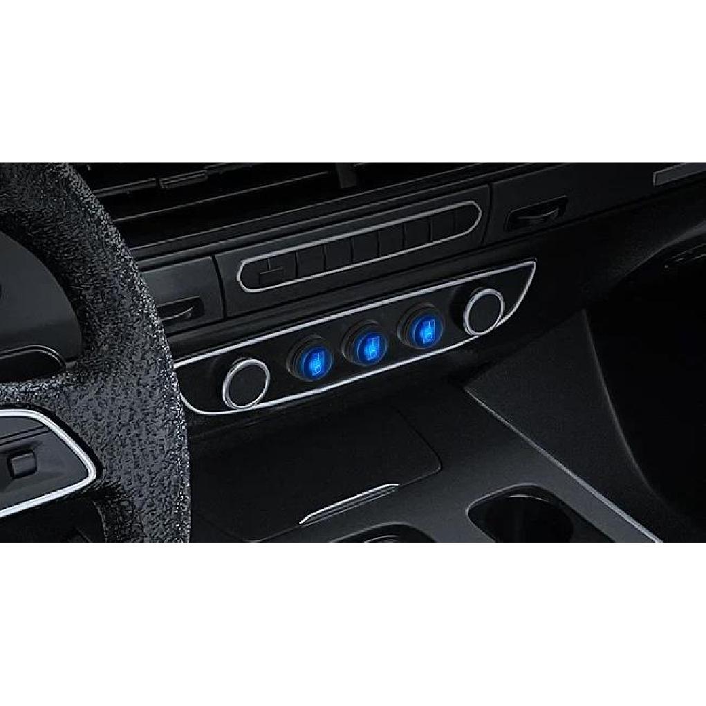 5PCS Waterproof Round Rocker Switch12V LED Toggle Switch Lighted ON Off SPST 3 Pin for Car Switch Panel RV Truck Marine Boat Switches Seat 3