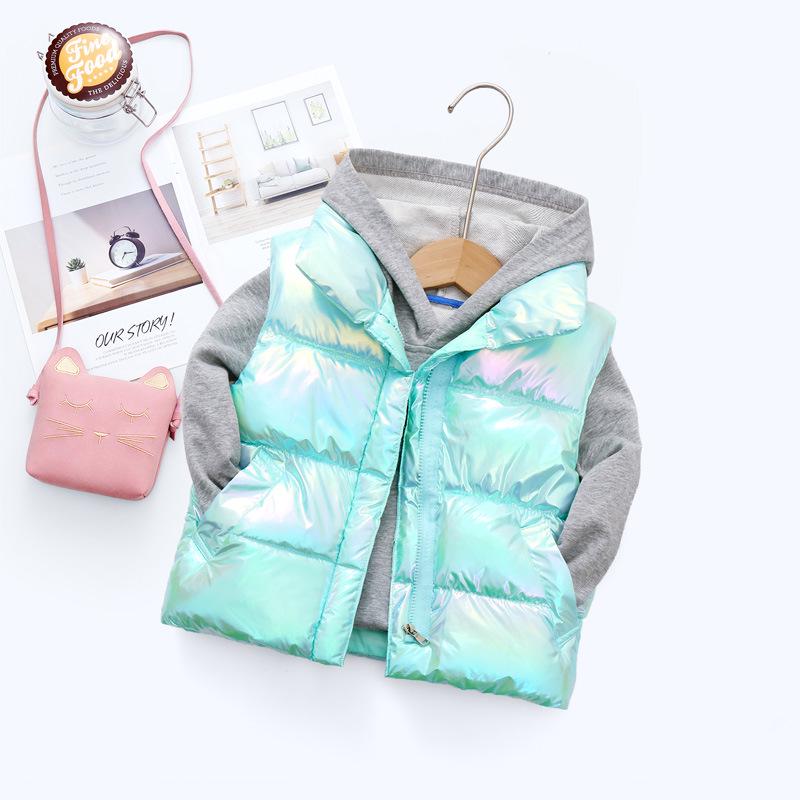 

Новый красочный детский осенне-зимний жилет - Куртка без рукавов со стойкой для мальчиков и девочек, доступная в размерах S, M, L 160 cm