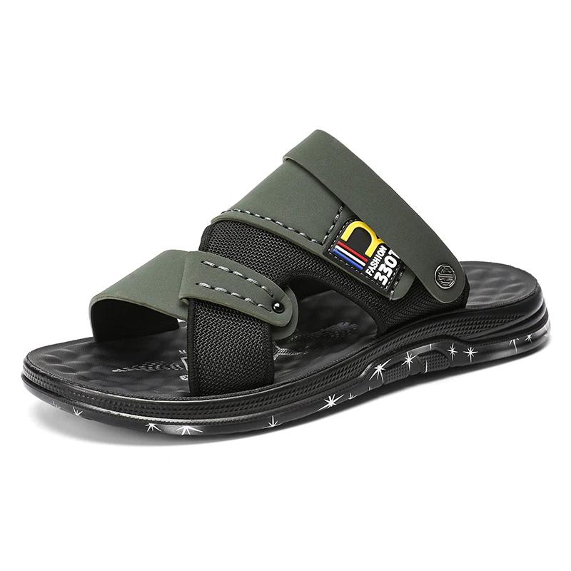Adult Leather Men's Sandal Summer Shoes for Men Outdoor Sandals Trend 2024 Original Brands Shoes Comfortable Man Sandal Trending