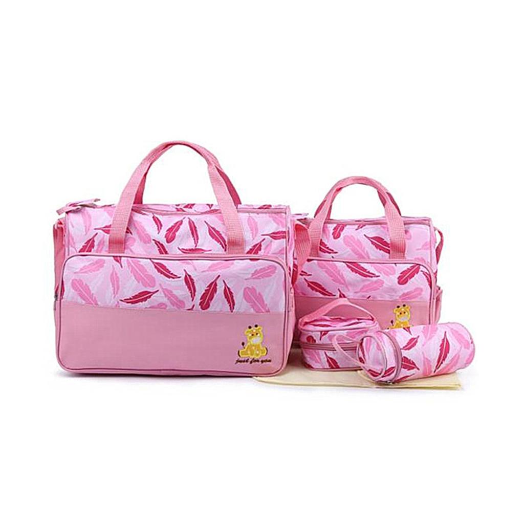 Mommy Bag Five Piece Set Multi Functional Large Capacity Single Shoulder Oblique Straddle Bag Mommy Bag Urinary Cloth Bag