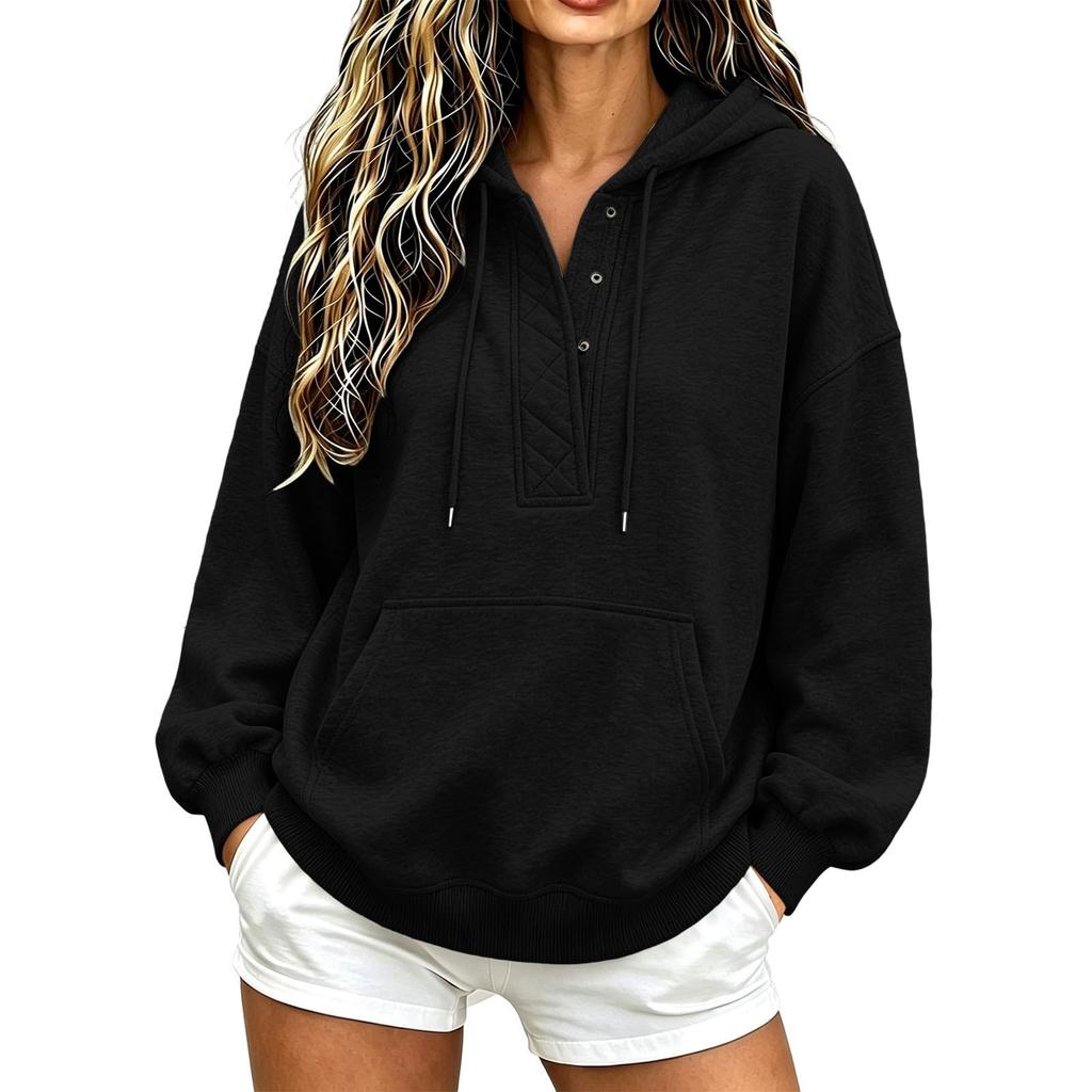 Women's Color Hooded Coat for Fall Winter