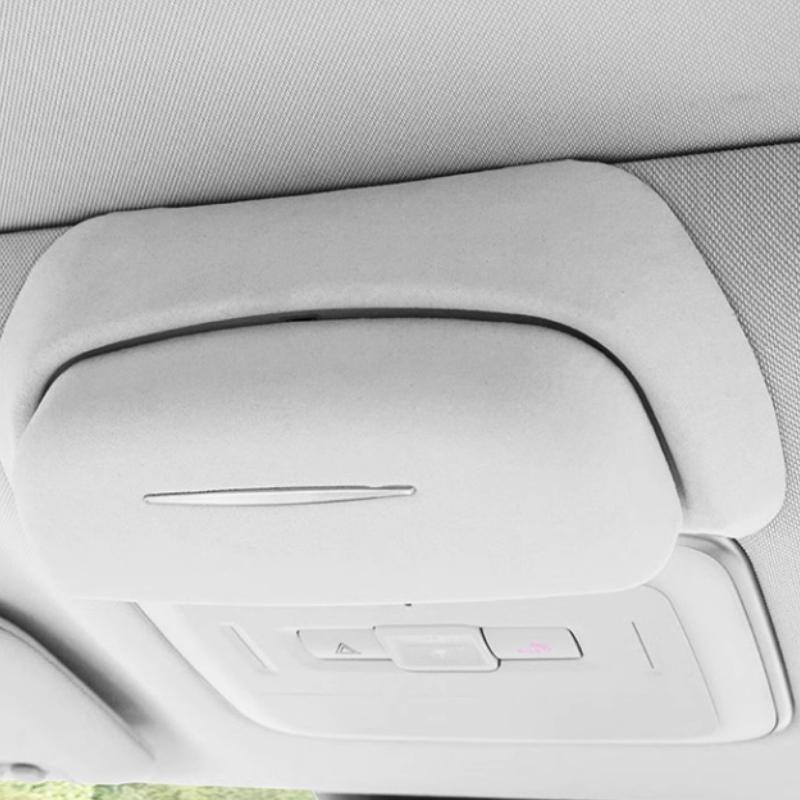 For Geely ZEEKR 7X 2025 2026 Roof-Mounted Sunglasses Clip Holder Suede Sunglasses Storage Box Car Styling Modified Accessories