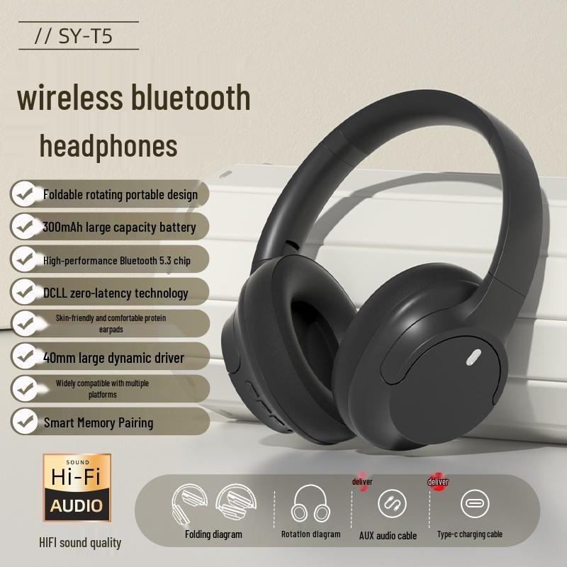 Universal Over-Ear Noise-Cancelling Wireless Bluetooth Headphones