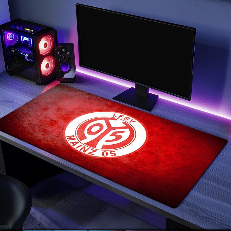Red Emblem FSV Mainz Mouse Pad, Rubber Base, Mouse Pad for Gamers and Office Use, Gaming Desk , Easy To Clean Mat Christmas fan gifts