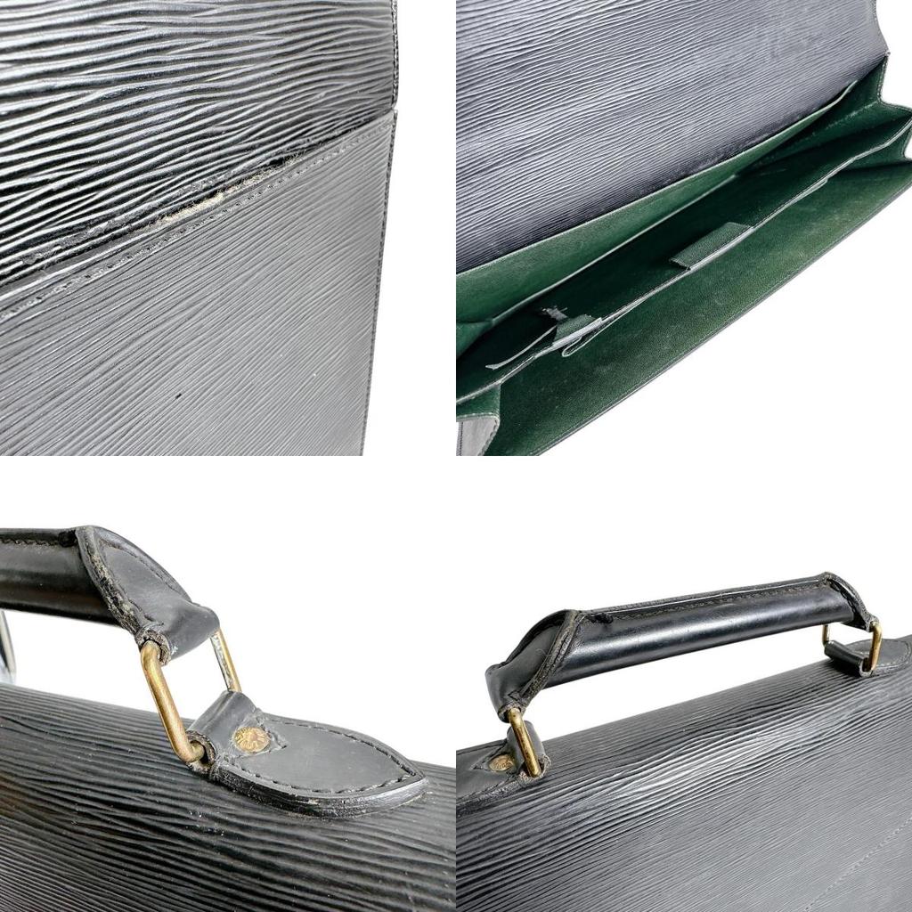 Louis Vuitton Epi Serviette Ambassador Business Bag Epi Leather Black M54412 Used