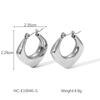 Trendy style stainless steel earrings for women, fashionable versatile non-fading titanium steel vacuum plating