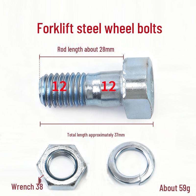 Rear Hub Wheel Rim Bolts for 3-3.5 Ton Forklift Tires