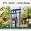 4Pcs Black Bird Suet Ball Feeder Hooks Included Hanging Bird Feeders Fat Ball Feeder  Outdoor Garden