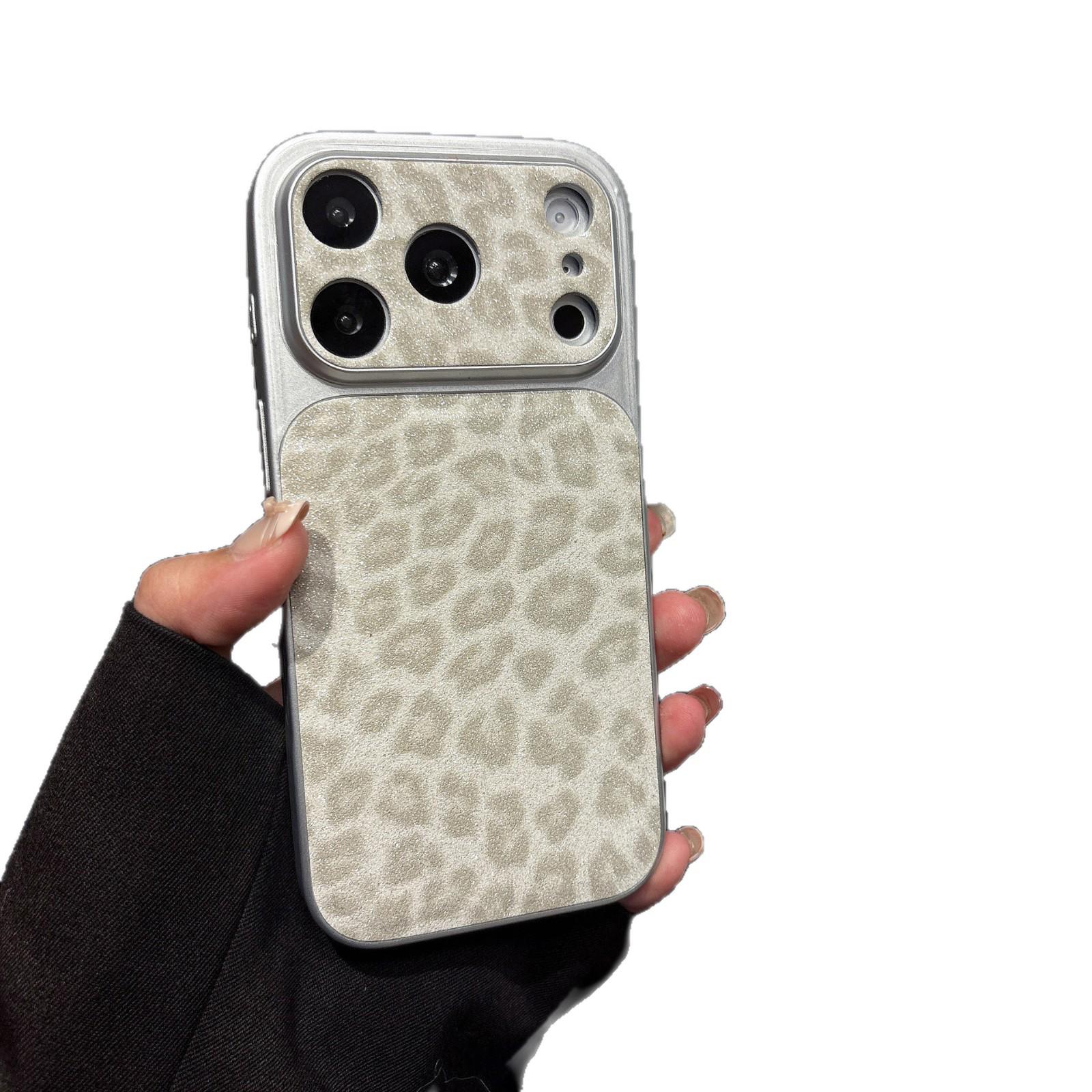 

Leopard Print High-Grade Leather Phone Case for iPhone 13-17 Pro, Max, 14, 15, 16 iPhone 14 Pro