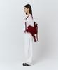 Pleatsmama New Bow Backpack Burgundy