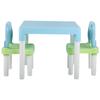 Childrens Kids Plastic Table Chair Set Lrning Studying Desk for Home Kindergarten Blue Green