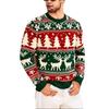 Christmas Theme 3D Print Hoodie Mens Casual Loose Fit Round Neck Sweatshirt