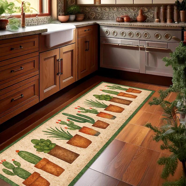 Bohém Virágos Futószőnyeg Vintage Botanikai Előszoba Szőnyeg Hímzett Viráglevél Mintás Szőnyeg Etnikai Bejárat Dekoráció Keleti Szőnyeg