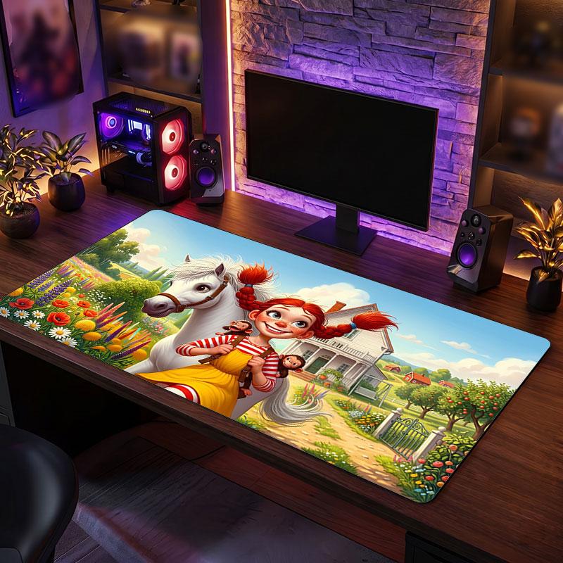 Big Mouse PadBibi & Tina Extended Soft Desk Mat Gaming Office Computer Table Decor Mat