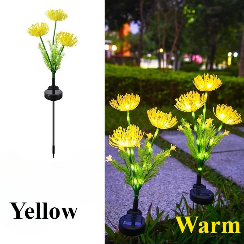 LED Solar Lawn Flower Light Outdoor Waterproof Stake Lamp Decorative Night Lights Firefly Sunflower Path Garden Patio Backyard