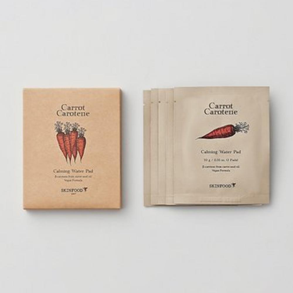 Skinfood Набор успокаивающих водных патчей с каротином моркови (2 штуки x 5 упаковок), Успокаивающая маска, дорожный формат, K-Beauty