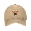 Scottish Highland Cow Beauty Baseball Cap Kids Hat Derby Hat Military Cap Unisex Womens Golf Clothing Unisexs