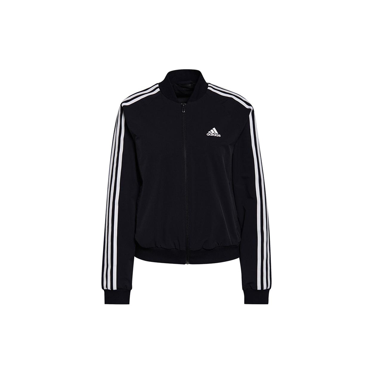 (WMNS) adidas Stripe Splicing Sports Training Long Sleeves Jacket Black Women s GS1352 M