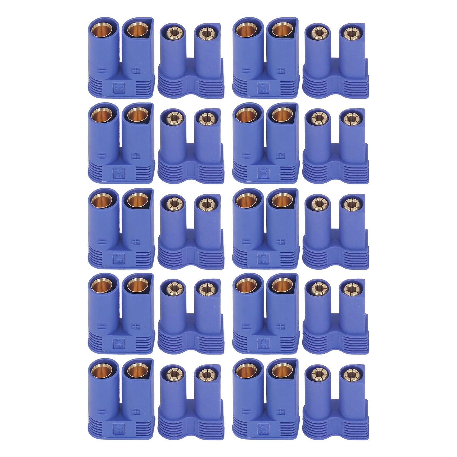 

10 Pairs EC5 Gold Plated Plug Connector Anti Reverse Brass RC Model Accessories for Drone